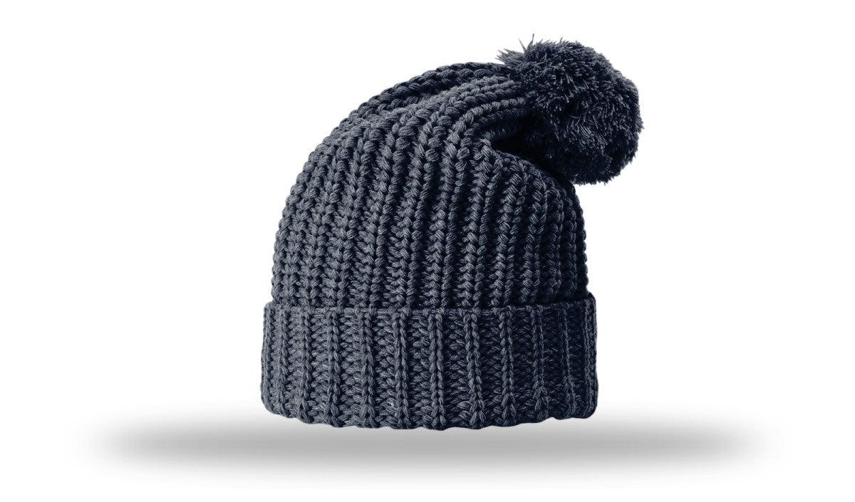 no-logo Richardson Chunk Cable Beanie W/ Cuff & Pom-Richardson-Thread Logic