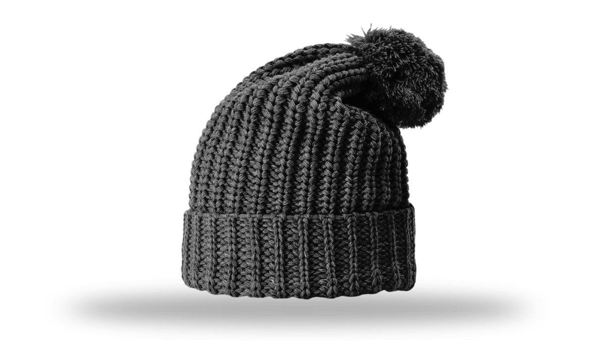 no-logo Richardson Chunk Cable Beanie W/ Cuff & Pom-Richardson-Thread Logic