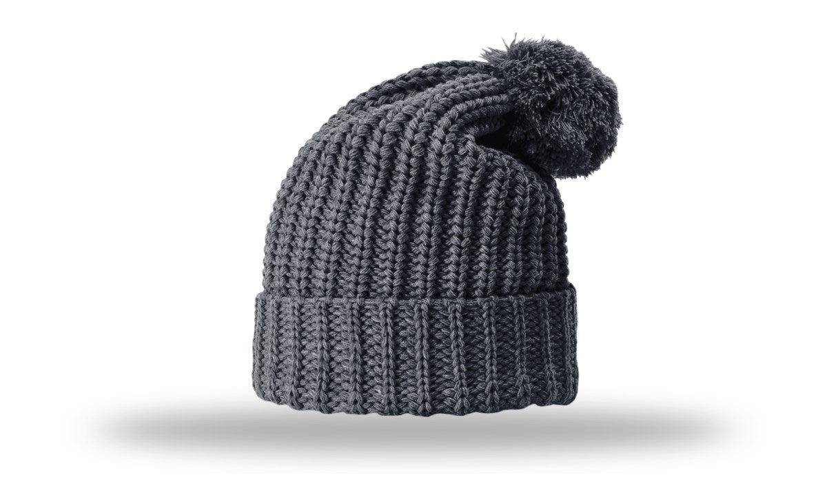 no-logo Richardson Chunk Cable Beanie W/ Cuff & Pom-Richardson-Thread Logic