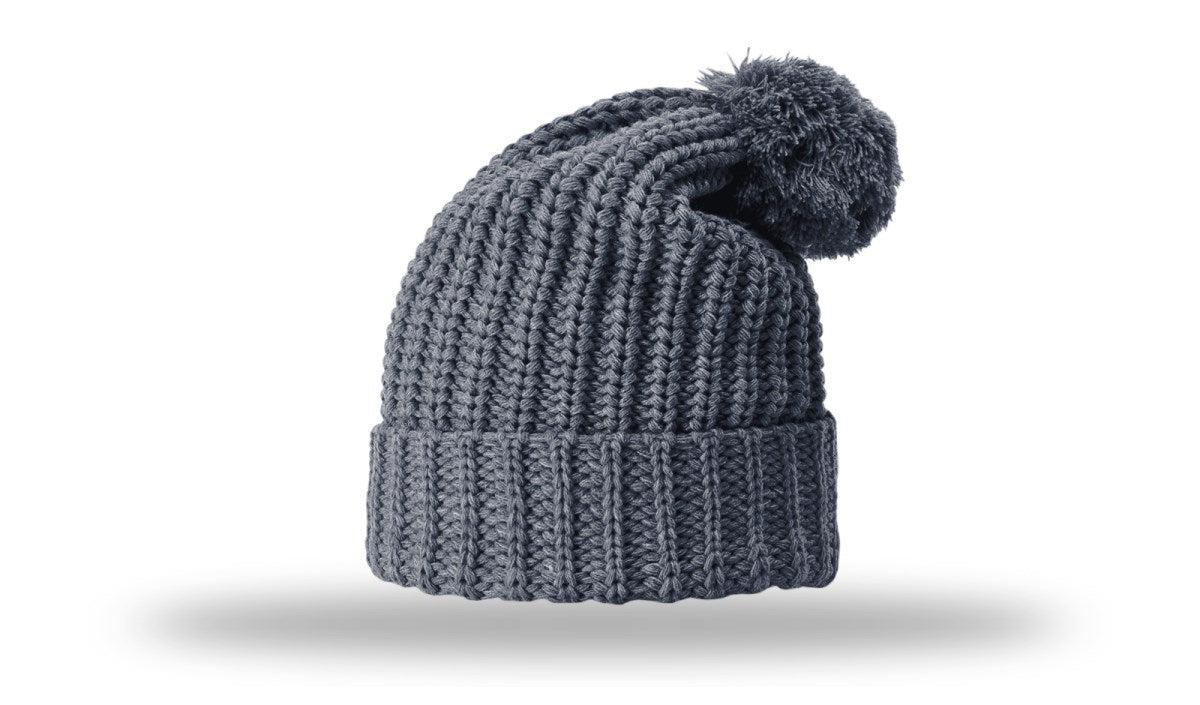 no-logo Richardson Chunk Cable Beanie W/ Cuff & Pom-Richardson-Thread Logic