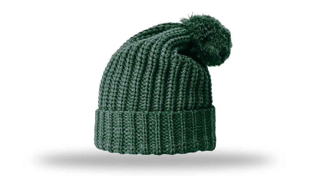 no-logo Richardson Chunk Cable Beanie W/ Cuff & Pom-Richardson-Thread Logic