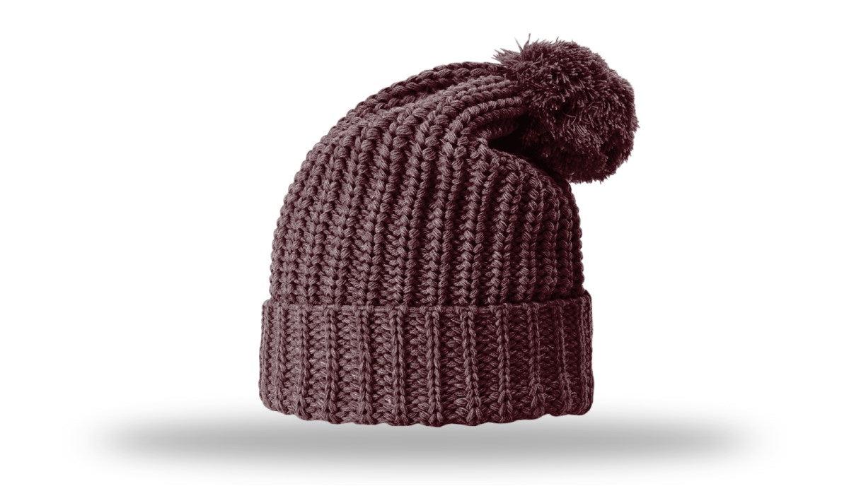 no-logo Richardson Chunk Cable Beanie W/ Cuff & Pom-Richardson-Thread Logic
