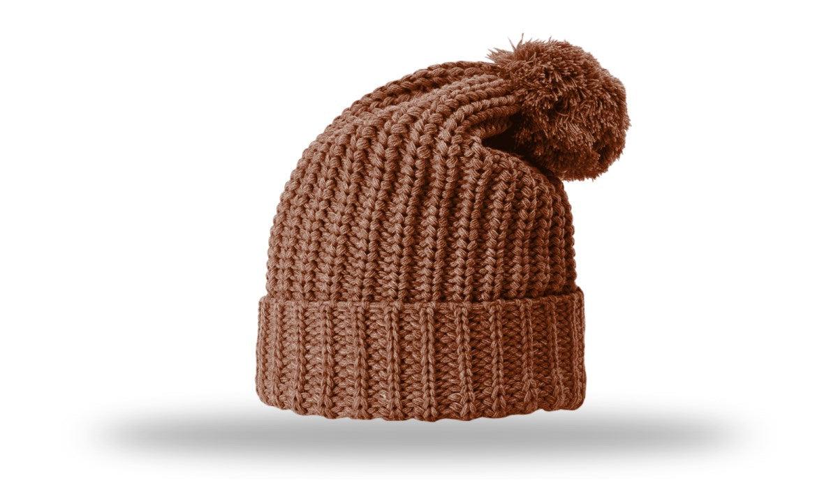 no-logo Richardson Chunk Cable Beanie W/ Cuff & Pom-Richardson-Thread Logic