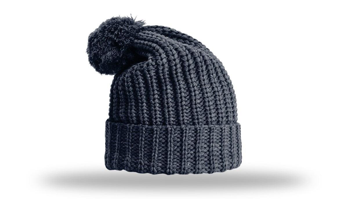 no-logo Richardson Chunk Cable Beanie W/ Cuff & Pom-Richardson-Thread Logic