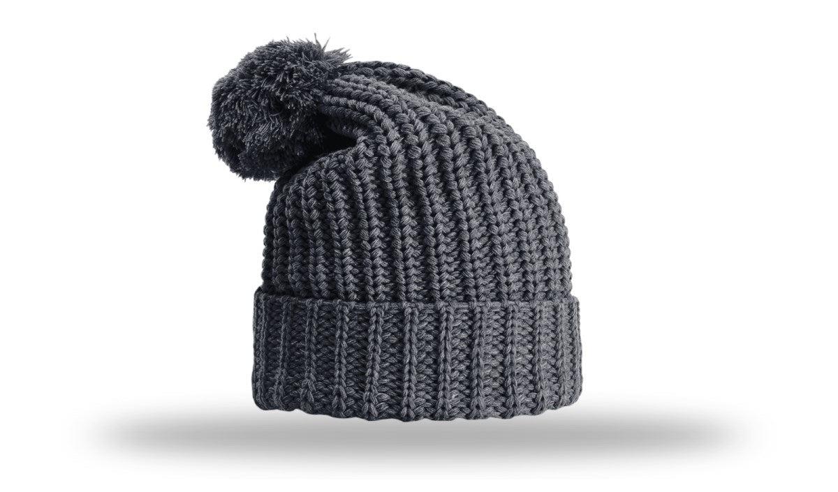 no-logo Richardson Chunk Cable Beanie W/ Cuff & Pom-Richardson-Thread Logic