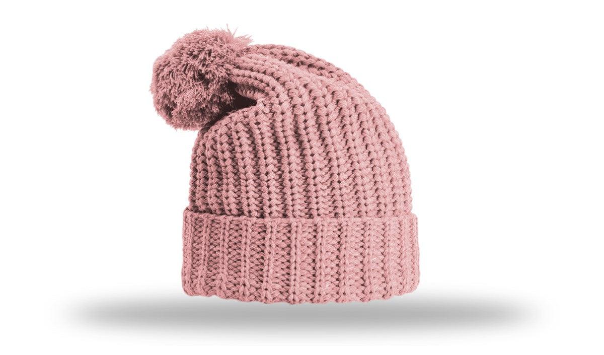no-logo Richardson Chunk Cable Beanie W/ Cuff & Pom-Richardson-Thread Logic