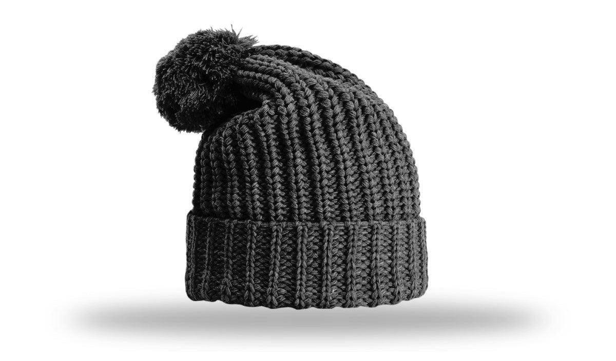 no-logo Richardson Chunk Cable Beanie W/ Cuff & Pom-Richardson-Thread Logic