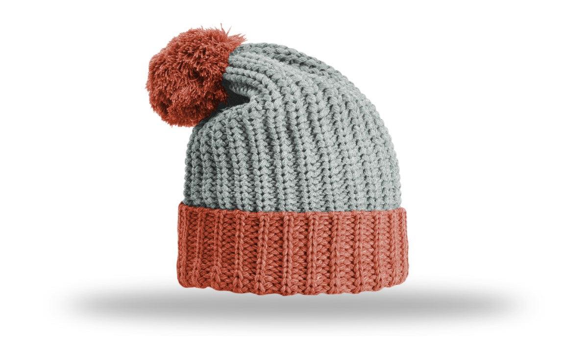 no-logo Richardson Chunk Cable Beanie W/ Cuff & Pom-Richardson-Thread Logic