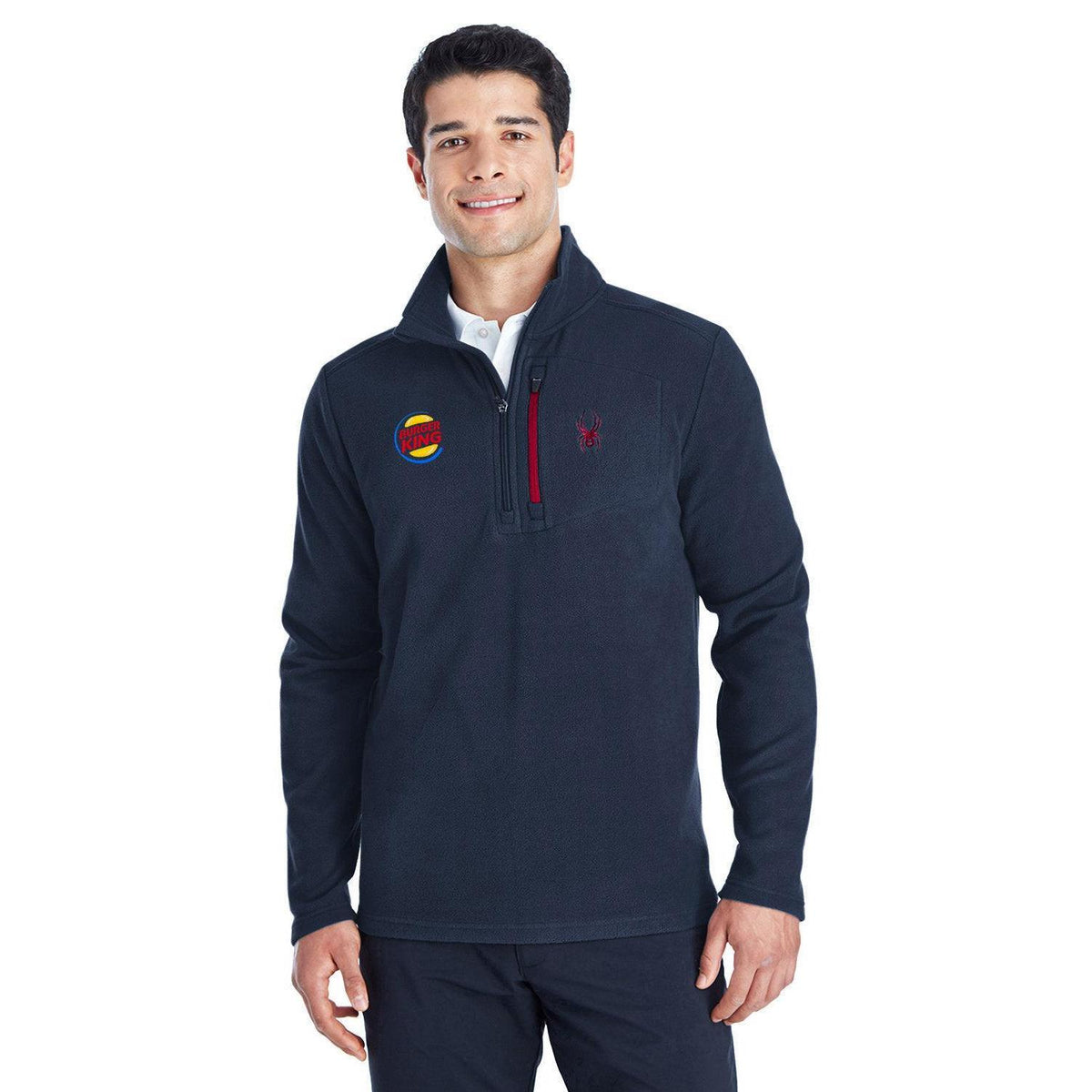 no-logo Spyder Transport Quarter-Zip Fleece Pullover-Quarter Zips-Spyder-Thread Logic