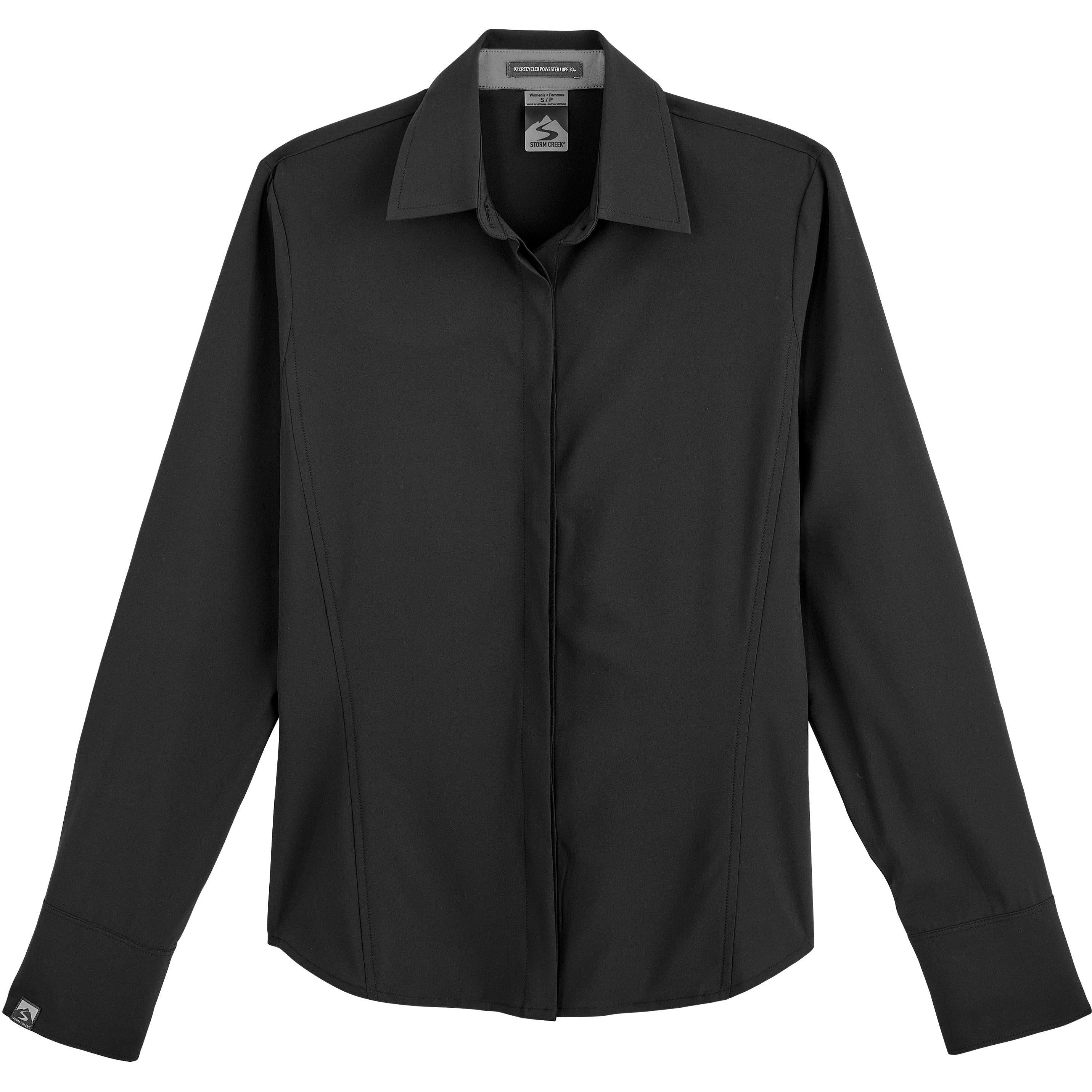 Storm Creek Women's Executive 4-Way Stretch Solid Button Up