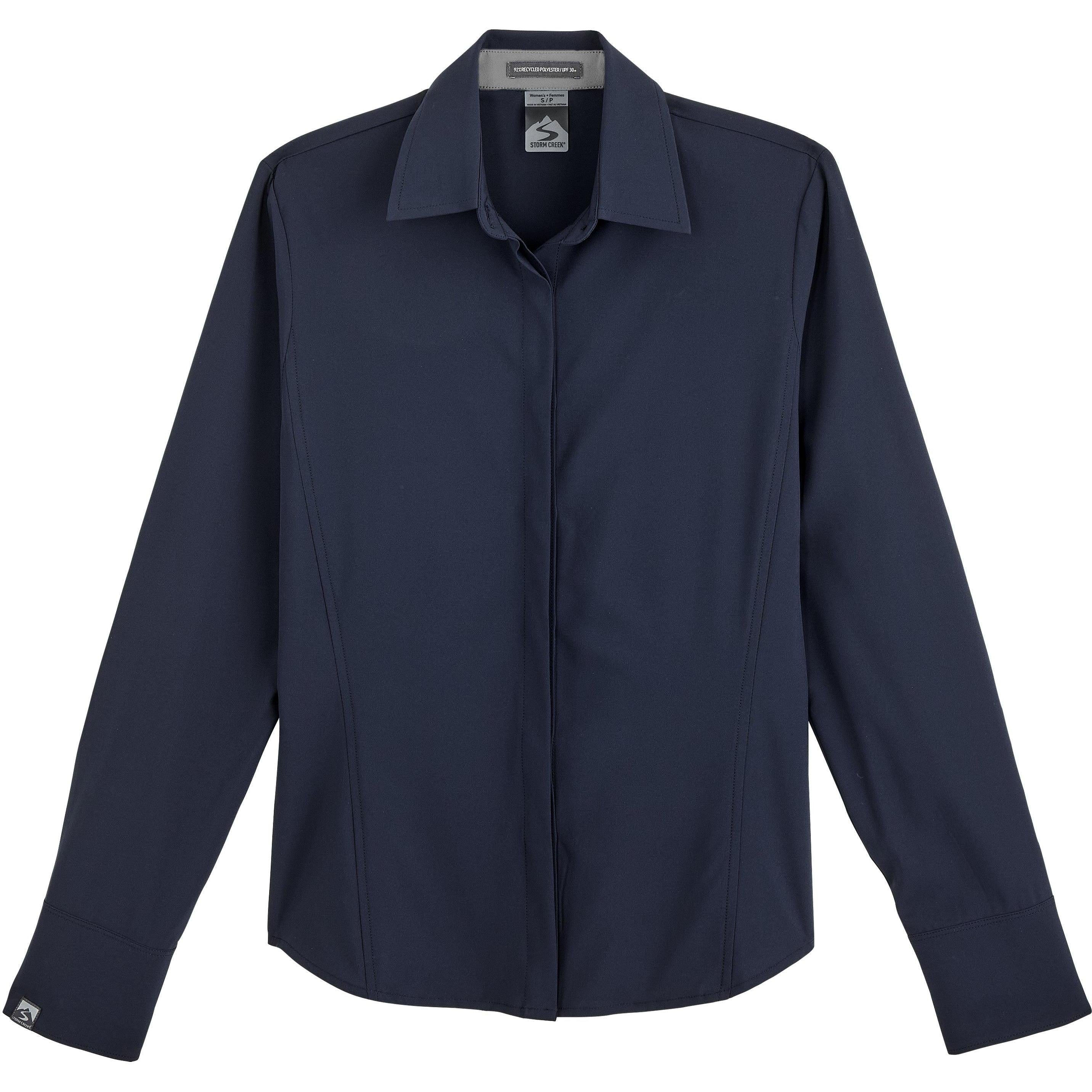 Storm Creek Women's Executive 4-Way Stretch Solid Button Up