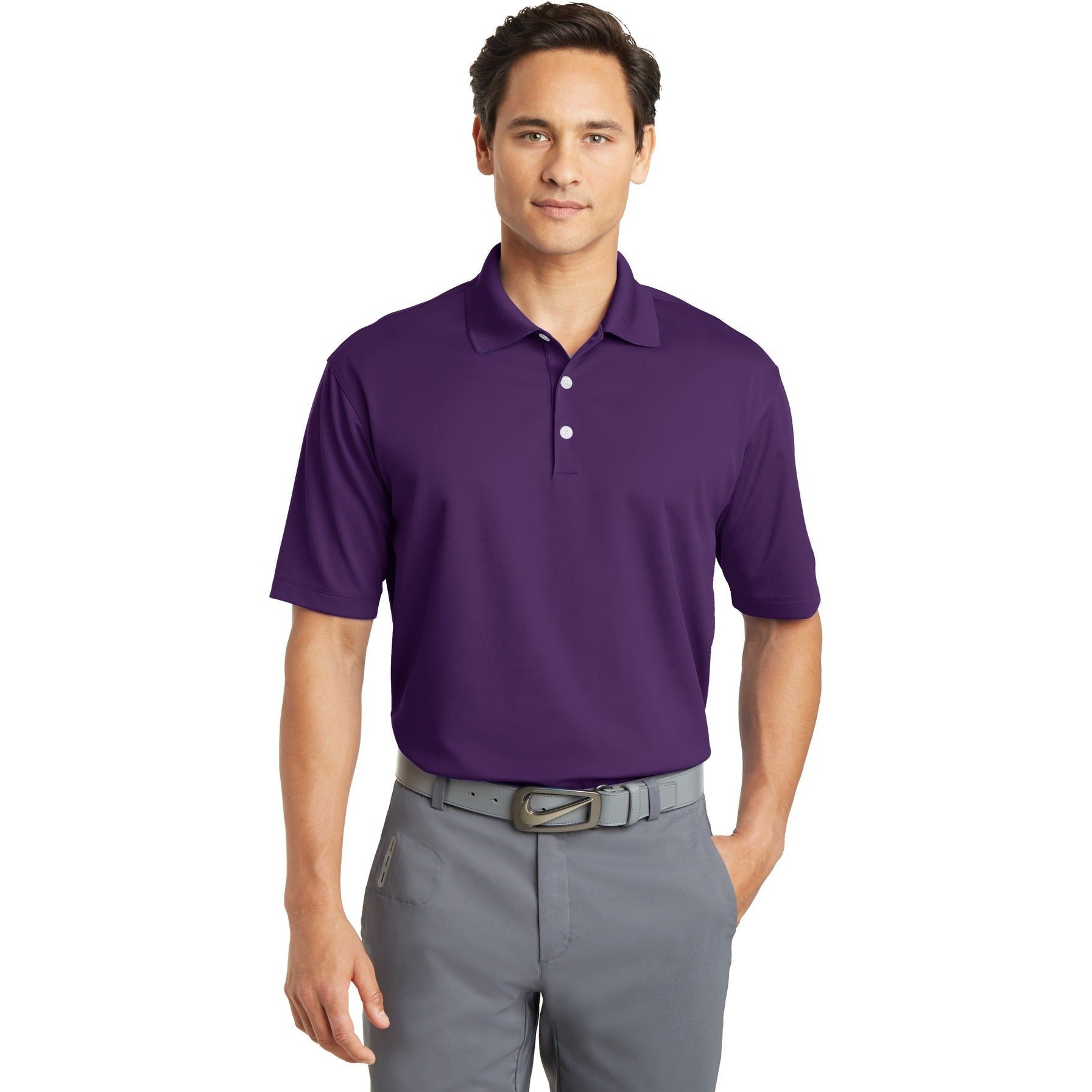 no-logo CLOSEOUT - Nike Dri-FIT Micro Pique Polo-Nike-Night Purple-M-Thread Logic