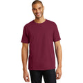 no-logo CLOSEOUT - Hanes Authentic 100% Cotton T-Shirt-Hanes-Cardinal-S-Thread Logic