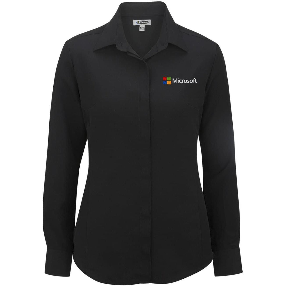no-logo Edwards Women's Bastiste Cafe Shirt-Dress Shirts-Edwards-Thread Logic