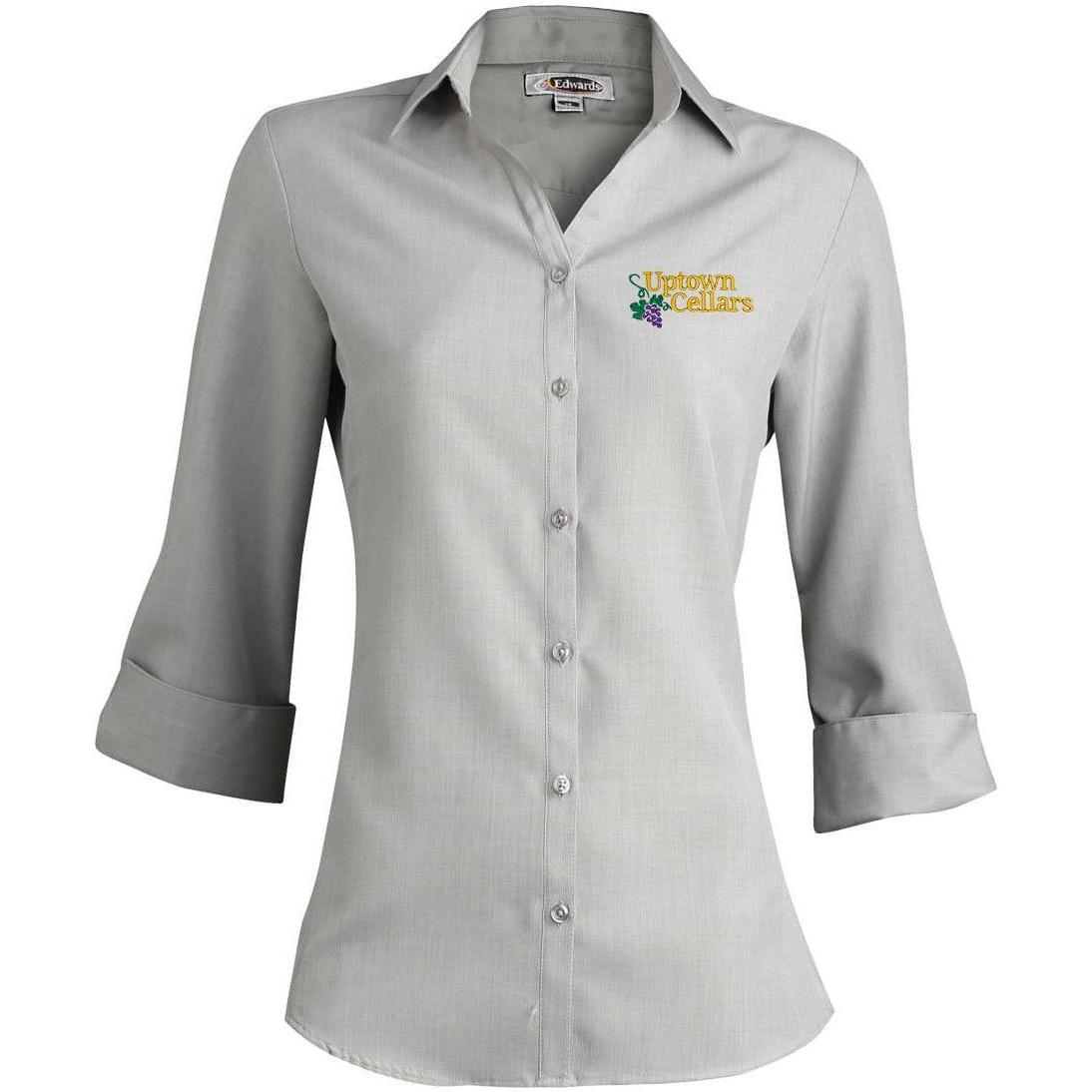 no-logo Edwards Women's Bastiste 3/4 Sleeve Shirt-Dress Shirts-Edwards-Thread Logic