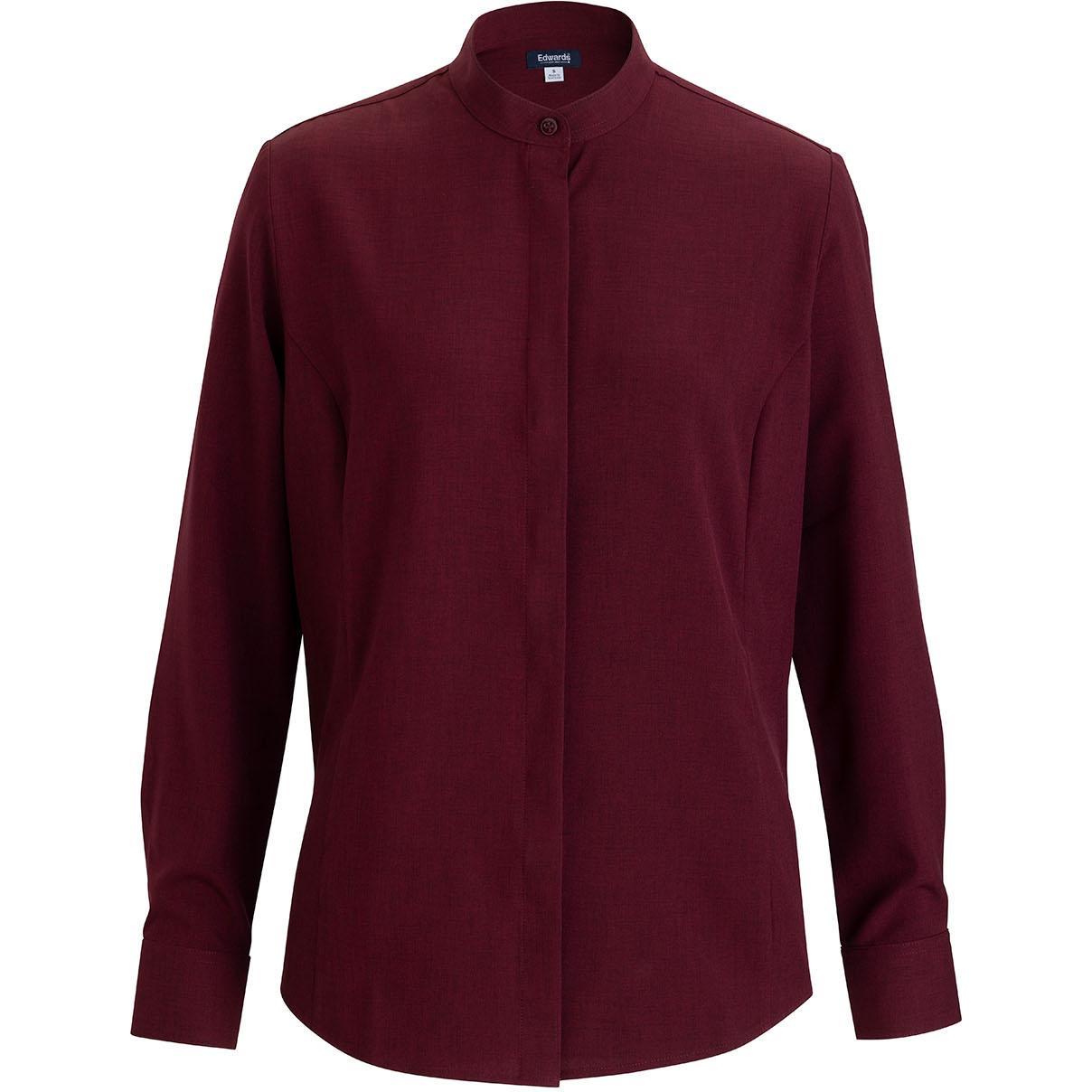 Edwards Flexbatiste Banded Collar Long Sleeve Women's Shirt