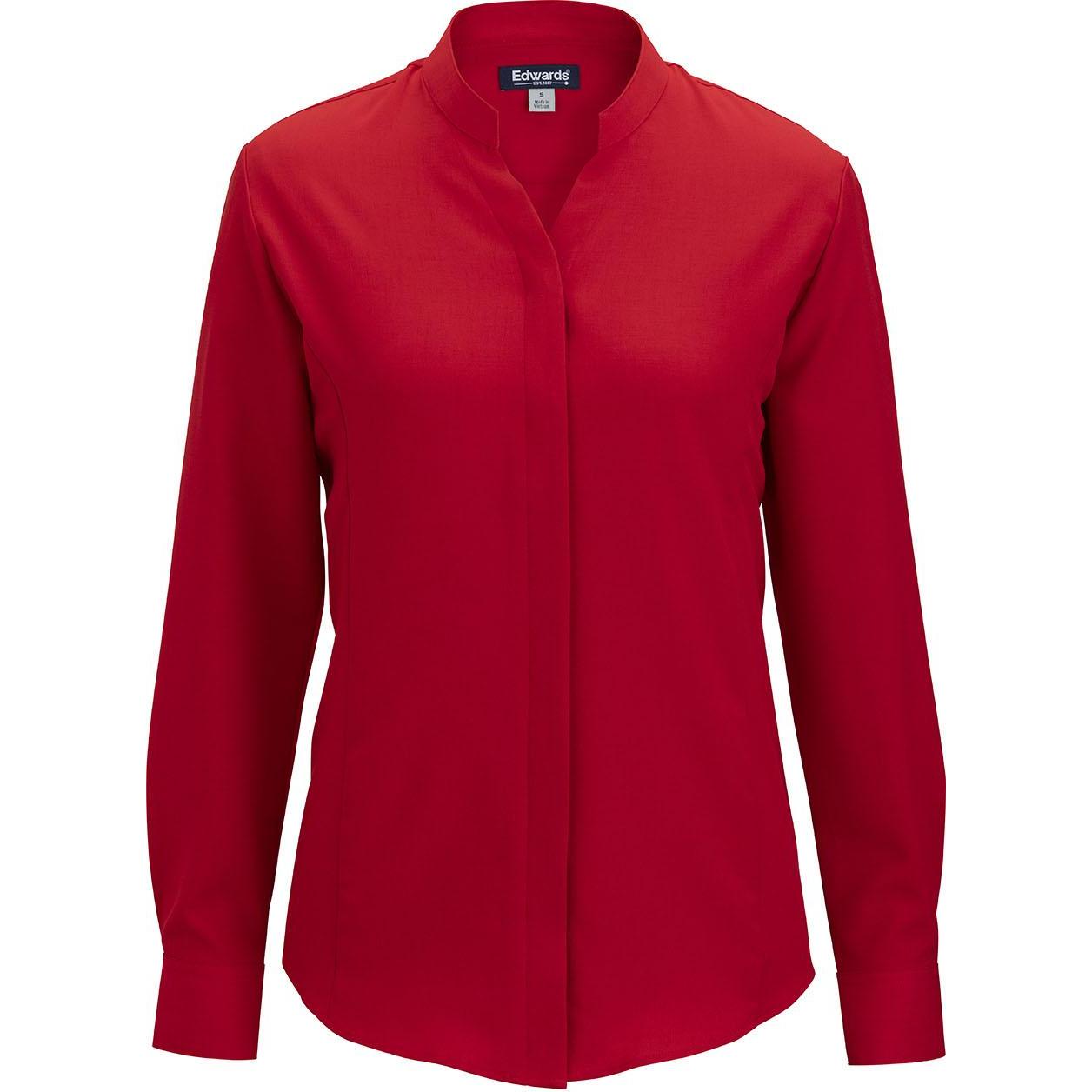 Edwards Flexbatiste Stand Up Collar Long Sleeve Women's Shirt
