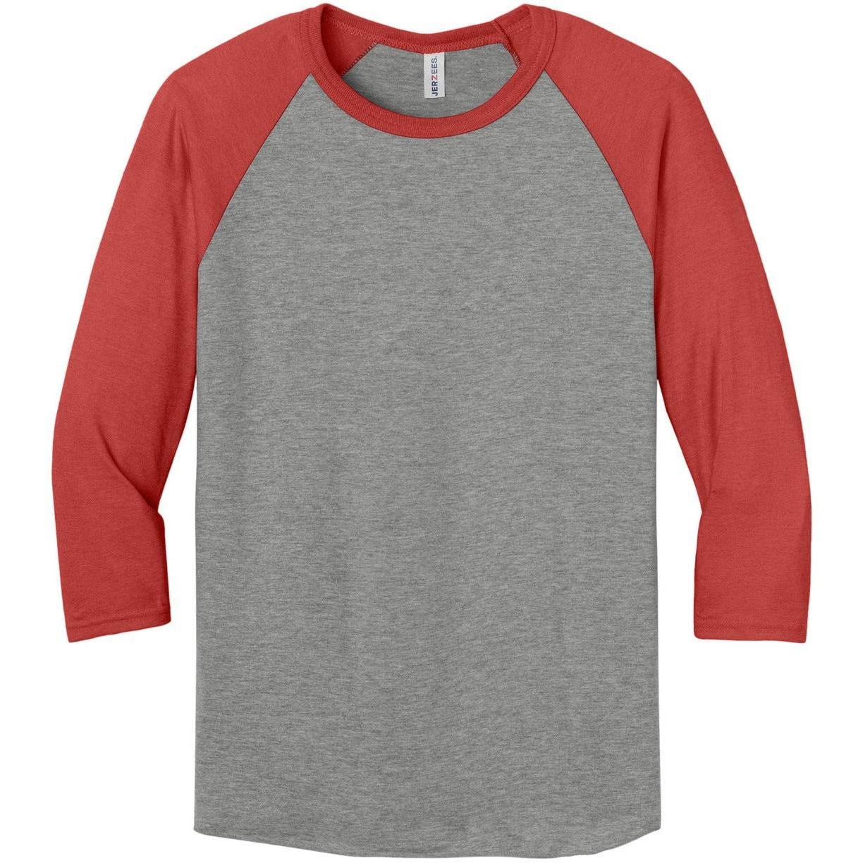 Jerzees Unisex Premium Blend Combed Ring Spun 3/4-Sleeve Raglan
