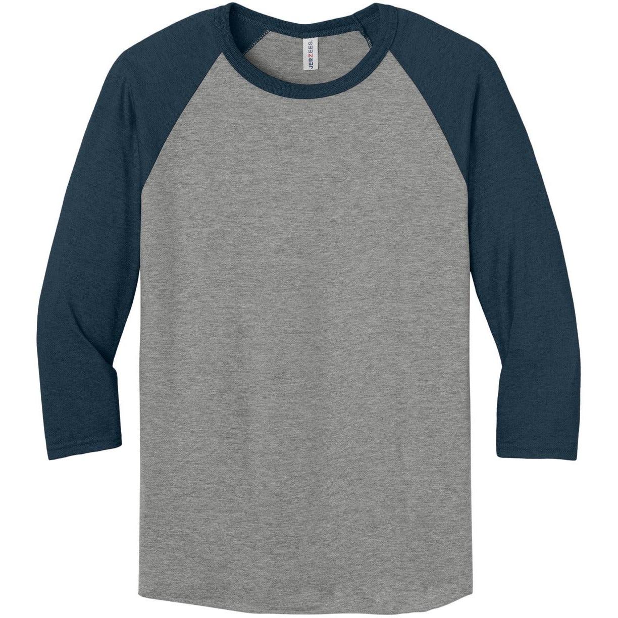 Jerzees Unisex Premium Blend Combed Ring Spun 3/4-Sleeve Raglan