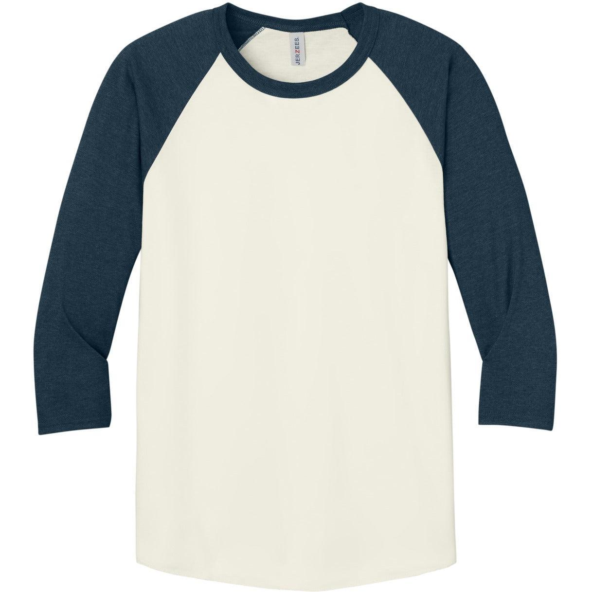 Jerzees Unisex Premium Blend Combed Ring Spun 3/4-Sleeve Raglan