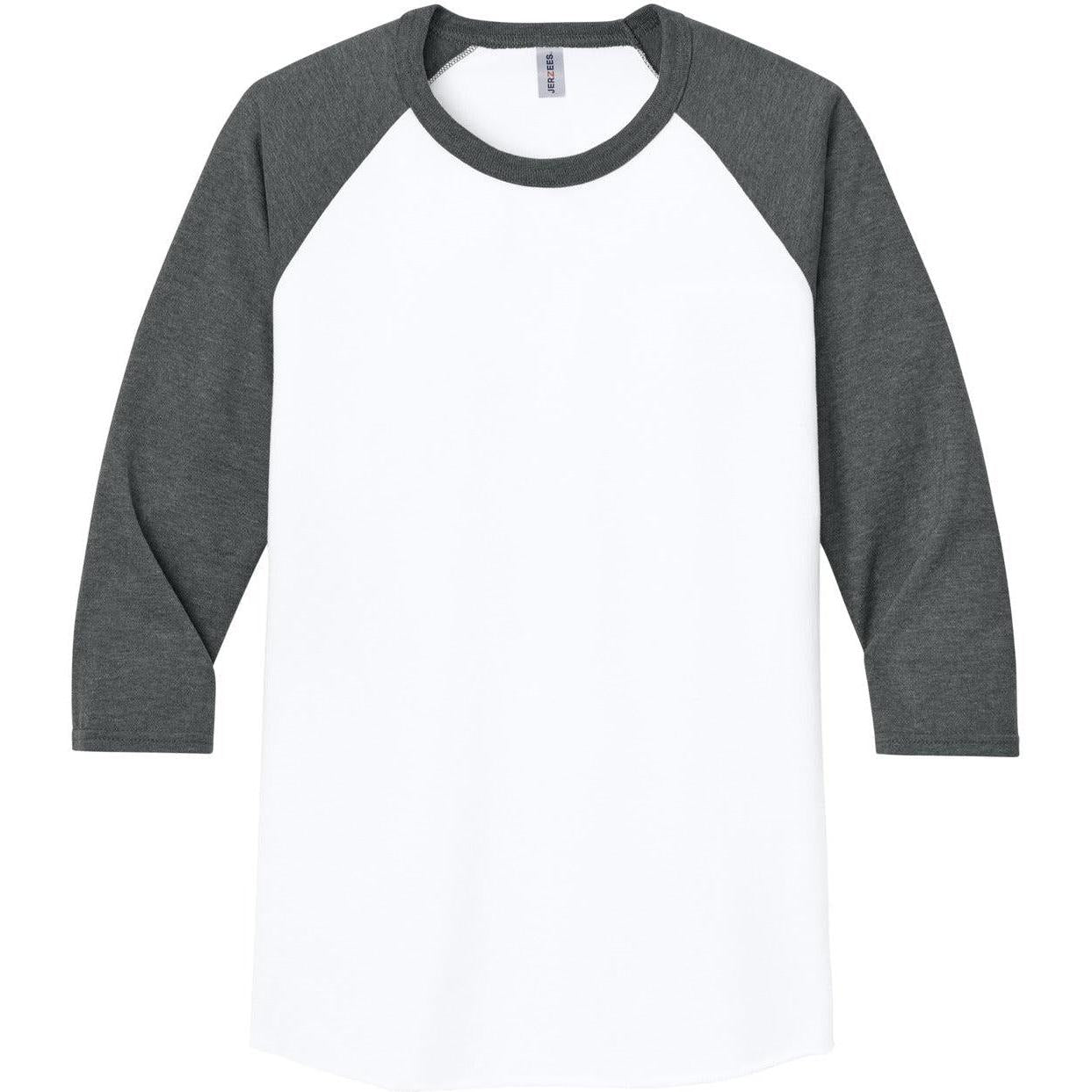 Jerzees Unisex Premium Blend Combed Ring Spun 3/4-Sleeve Raglan