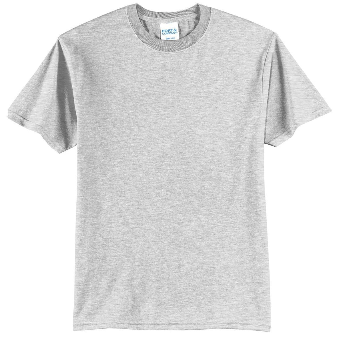 no-logo Port & Company Tall Core Blend Tee-Polos-Port & Company-Ash-LT-Thread Logic