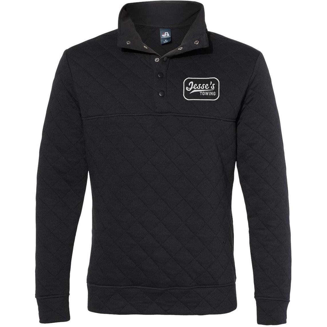 no-logo J America Quilted Snap Pullover-Sweaters-J. America-Thread Logic
