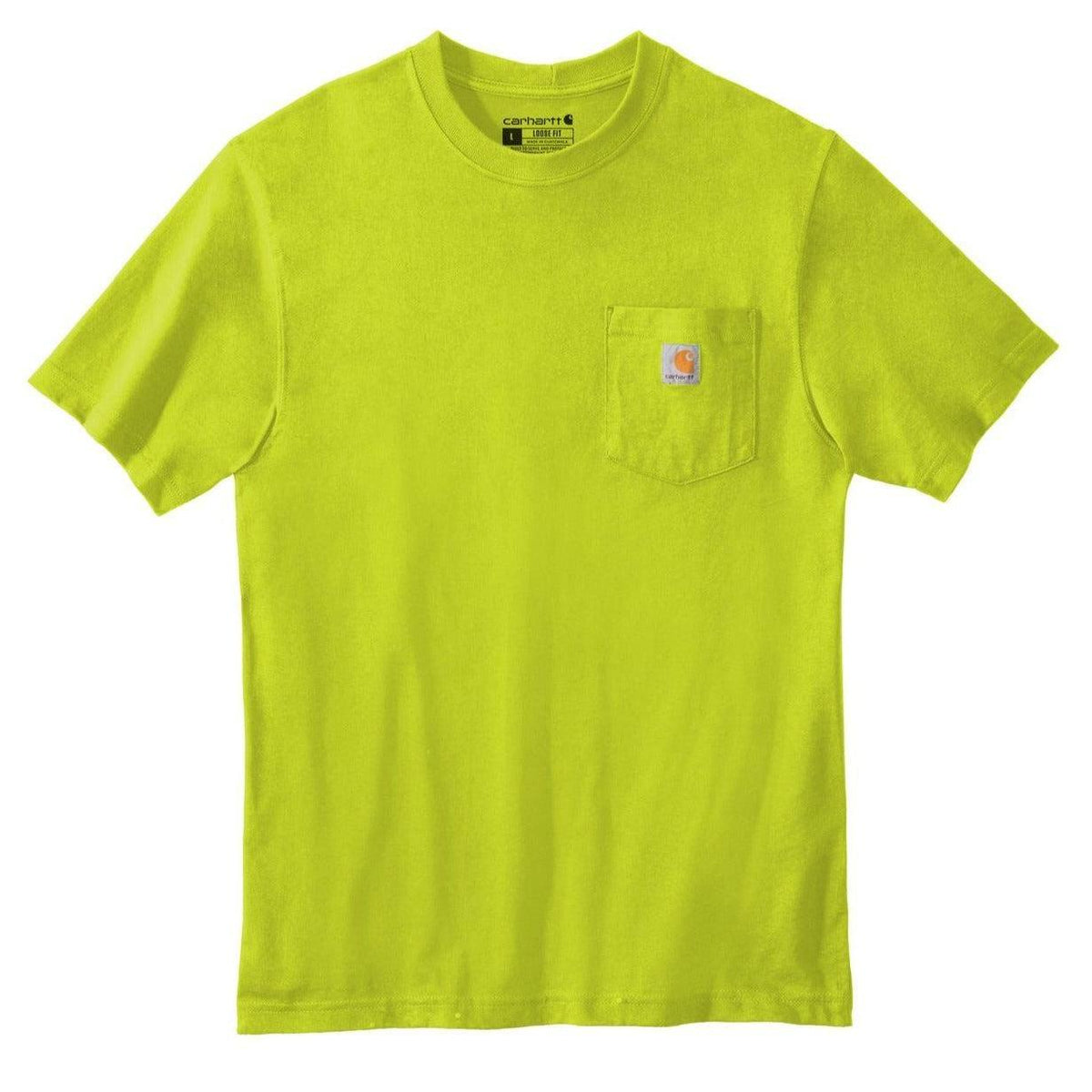 no-logo Carhartt Workwear Pocket Short Sleeve T-Shirt-Polos-Carhartt-Brite Lime-S-Thread Logic