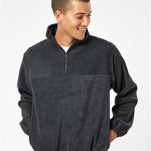 no-logo Burnside Polar Fleece Quarter-Zip Pullover-Burnside-Thread Logic