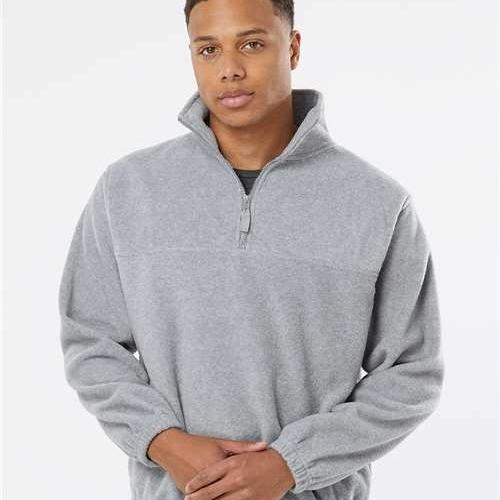 no-logo Burnside Polar Fleece Quarter-Zip Pullover-Burnside-Thread Logic