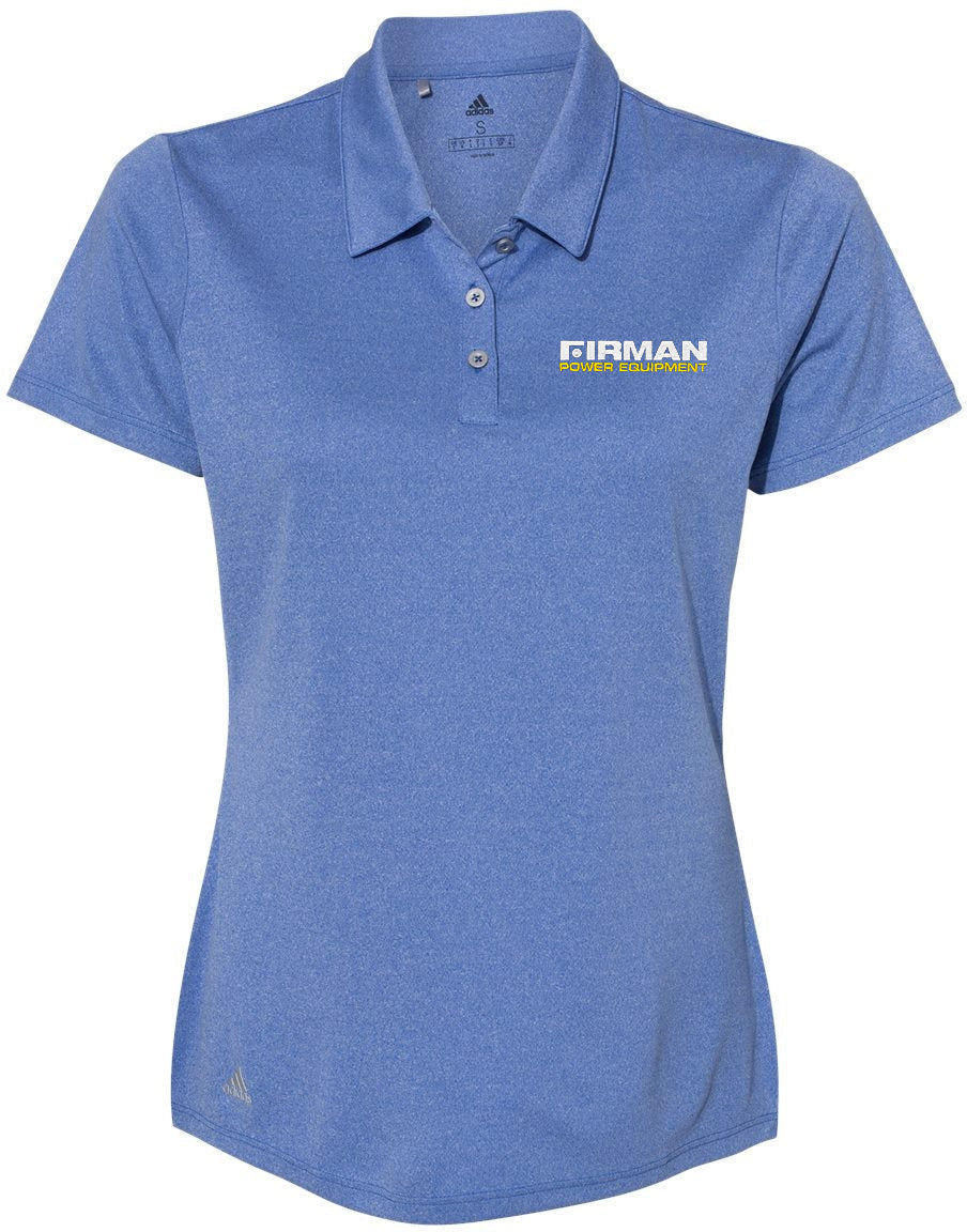 no-logo Adidas Ladies Heathered Polo-Ladies Polos-Adidas-Thread Logic