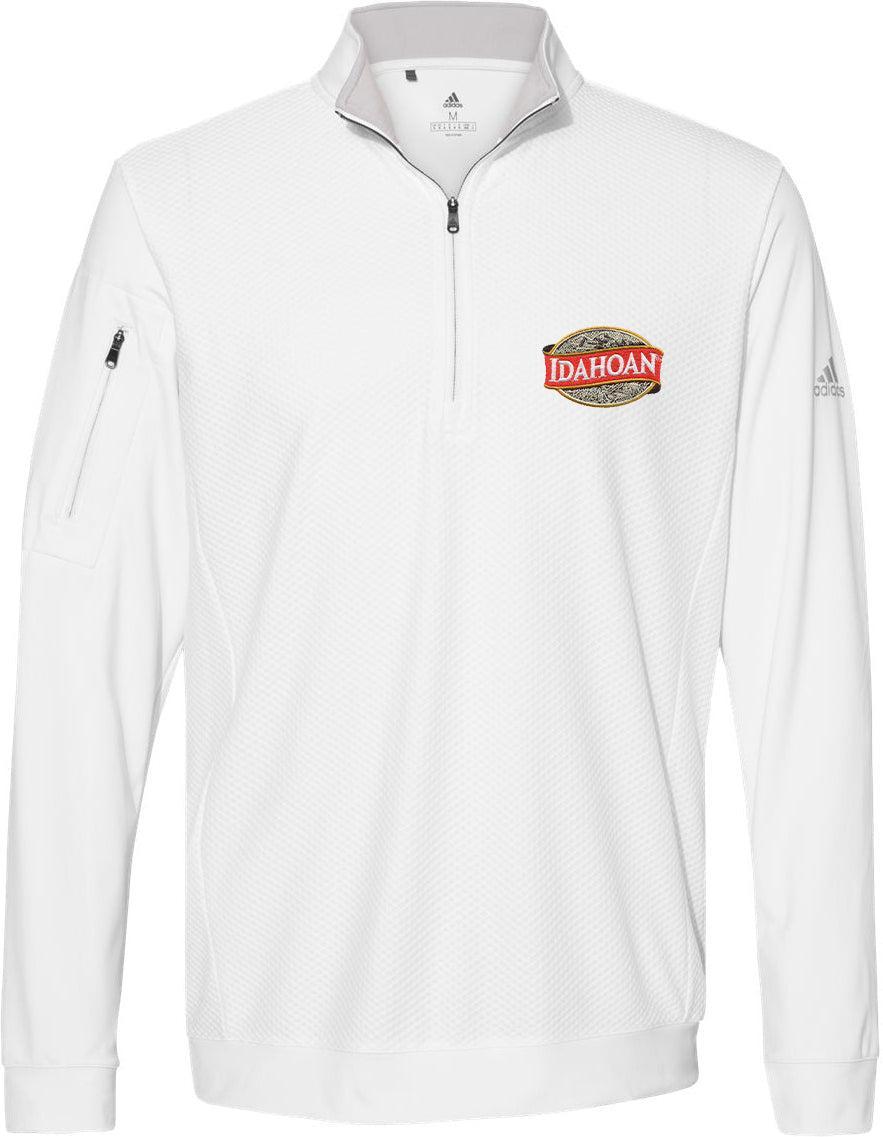 no-logo Adidas Performance Textured Quarter-Zip Pullover-Fleece-Adidas-Thread Logic