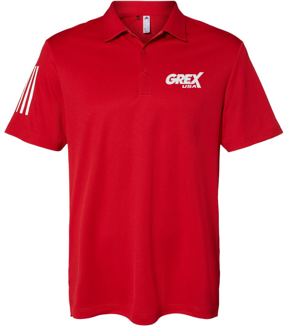 no-logo Adidas Floating 3-Stripes Sport Shirt -Men's Polos-Adidas-Thread Logic