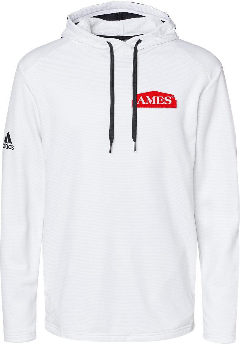 no-logo Adidas Textured Mixed Media Hooded Sweatshirt-Fleece-Adidas-Thread Logic