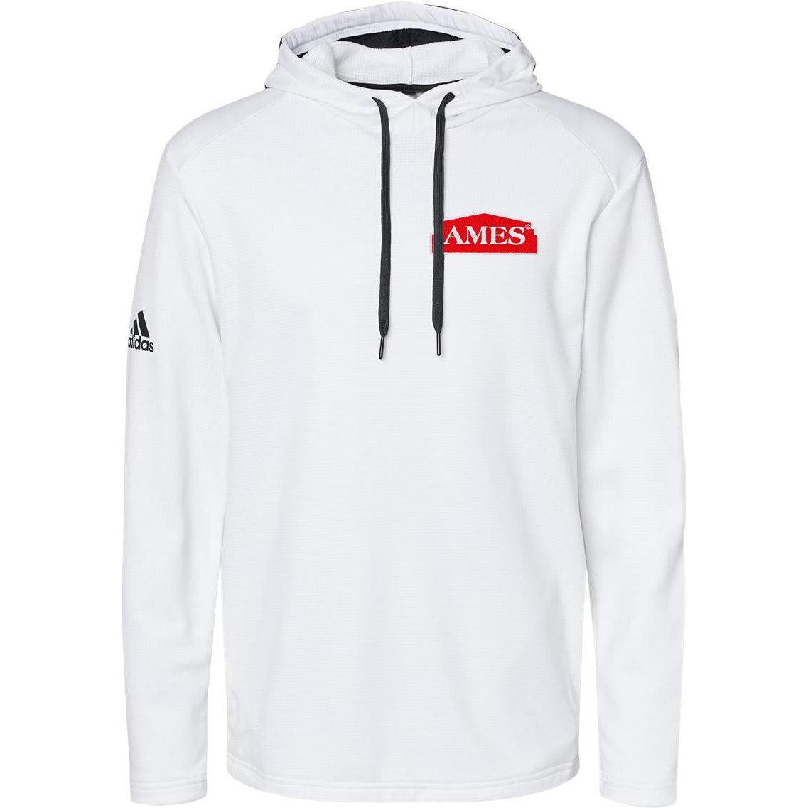no-logo Adidas Textured Mixed Media Hooded Sweatshirt-Fleece-Adidas-Thread Logic