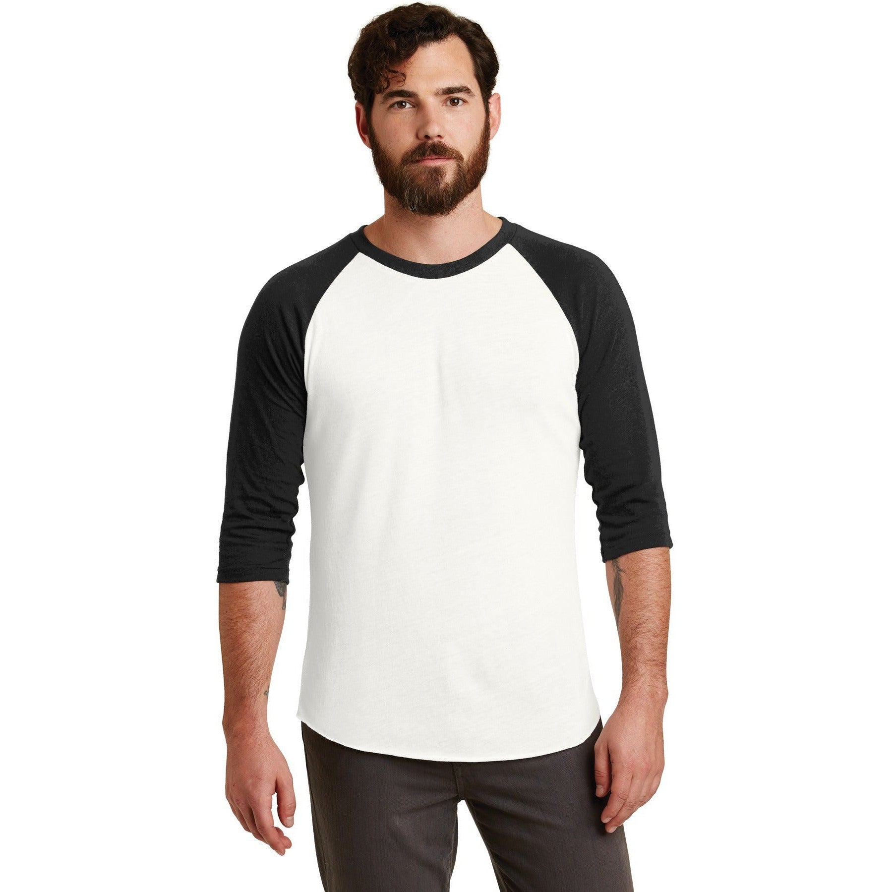 no-logo CLOSEOUT - Alternative Eco-Jersey Baseball T-Shirt-Alternative-Eco Ivory/Eco True Black-L-Thread Logic