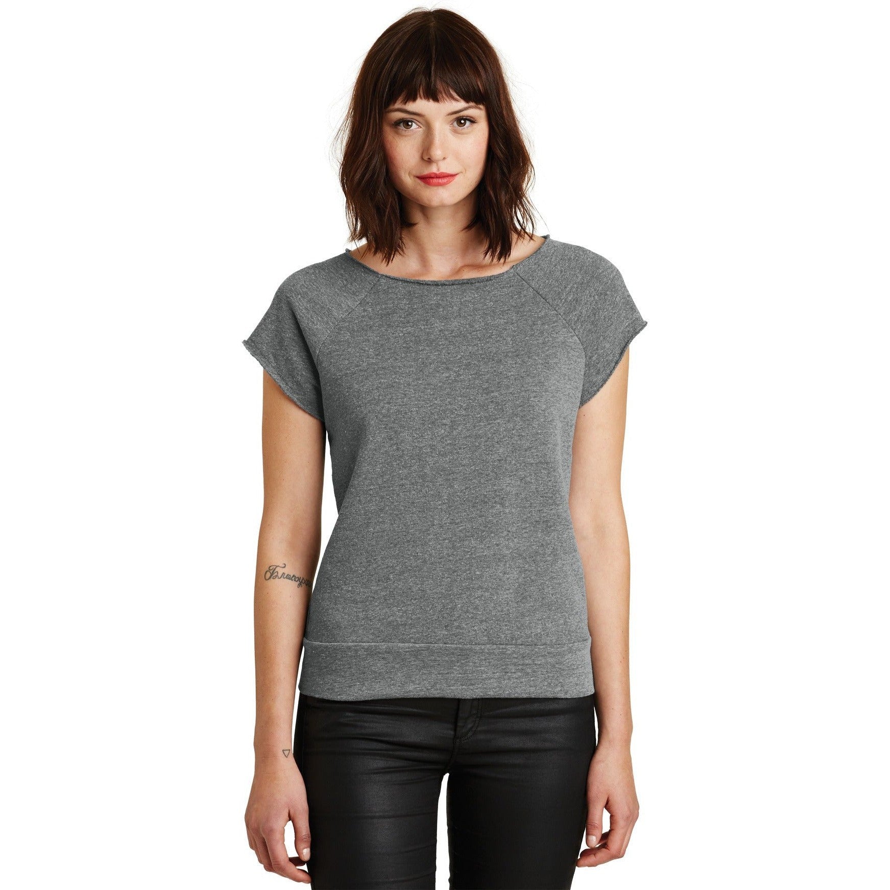 no-logo CLOSEOUT - Alternative Women's Rehearsal Short Sleeve Pullover Sweatshirt-Alternative-Eco Grey-L-Thread Logic