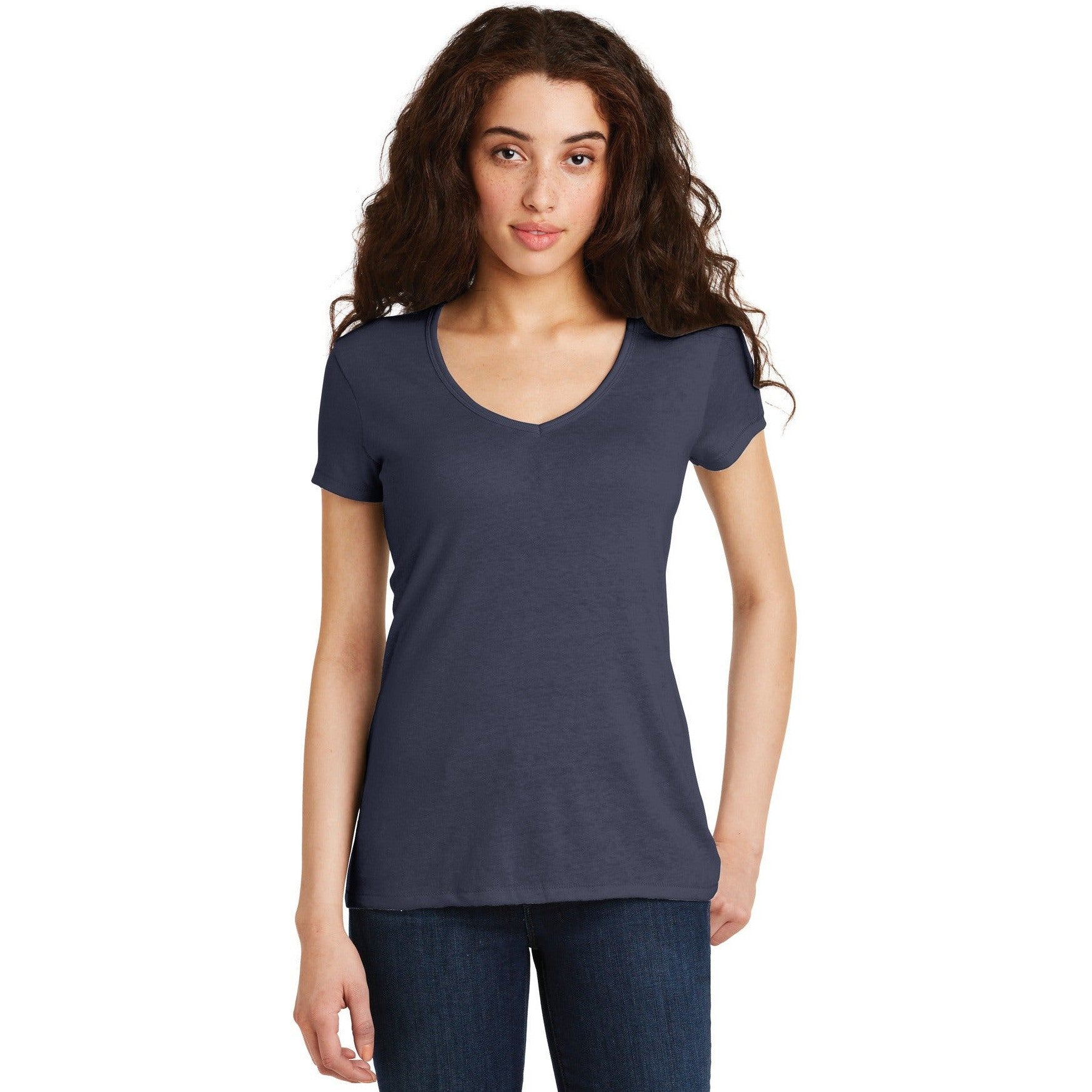no-logo CLOSEOUT - Alternative Women's The Keepsake V-Neck Vintage 50/50 Tee-Alternative-Navy-L-Thread Logic