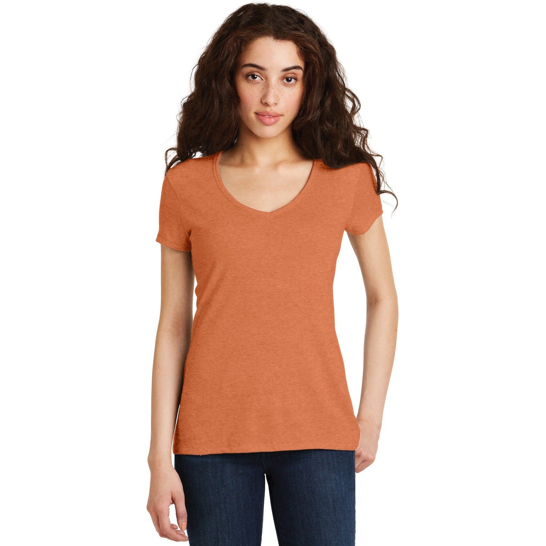 no-logo CLOSEOUT - Alternative Women's The Keepsake V-Neck Vintage 50/50 Tee-Alternative-Southern Orange-XS-Thread Logic