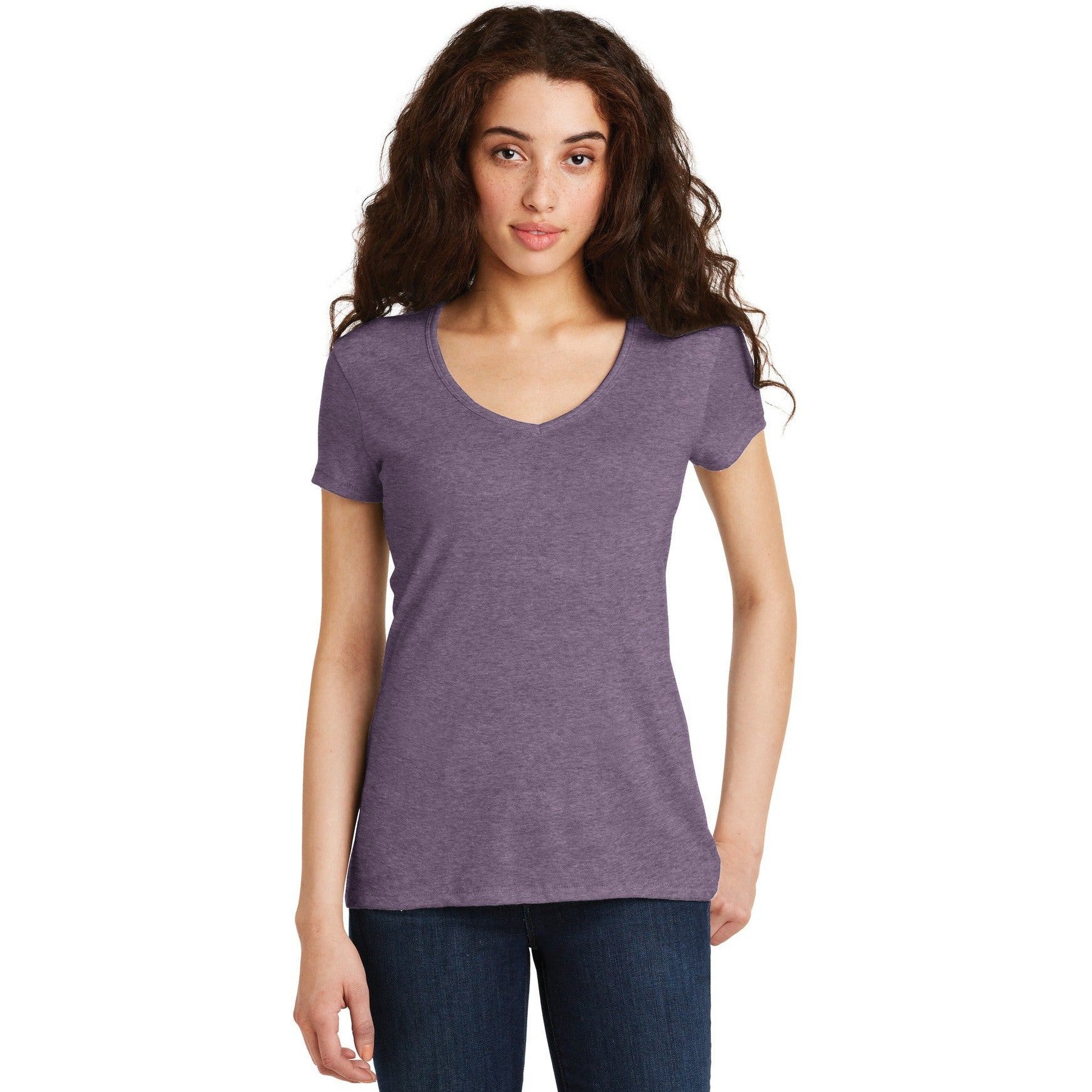 no-logo CLOSEOUT - Alternative Women's The Keepsake V-Neck Vintage 50/50 Tee-Alternative-Vintage Iris-M-Thread Logic