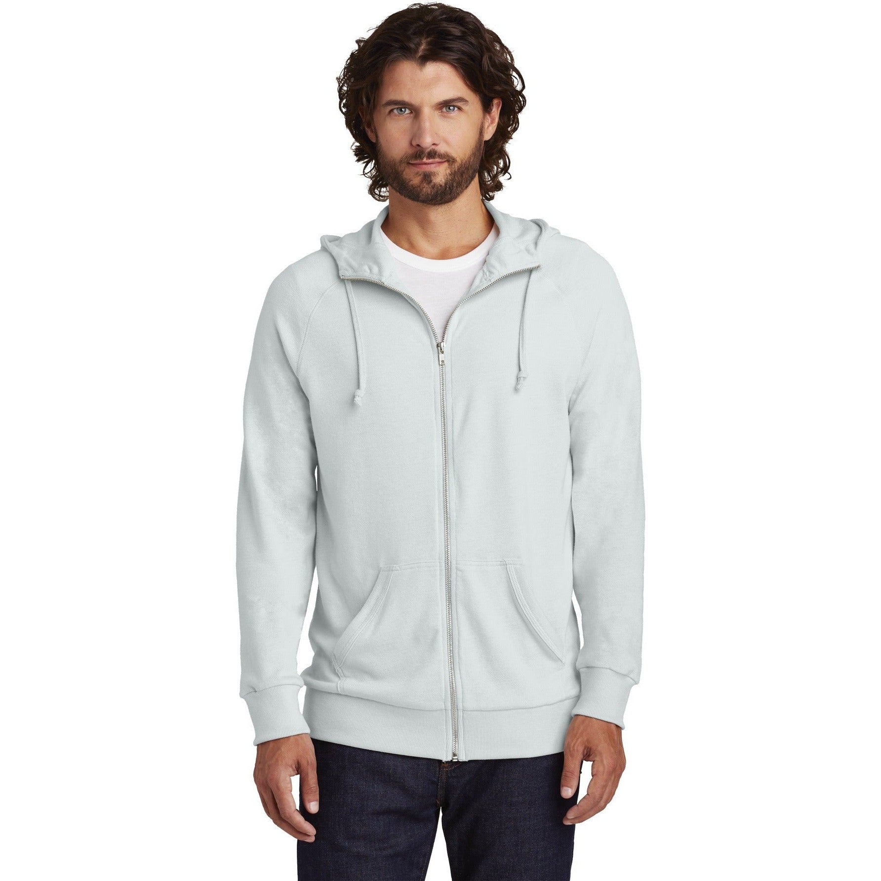 no-logo CLOSEOUT - Alternative Vintage Heavy Knit Weekender Zip Hoodie-Alternative-Light Grey-L-Thread Logic