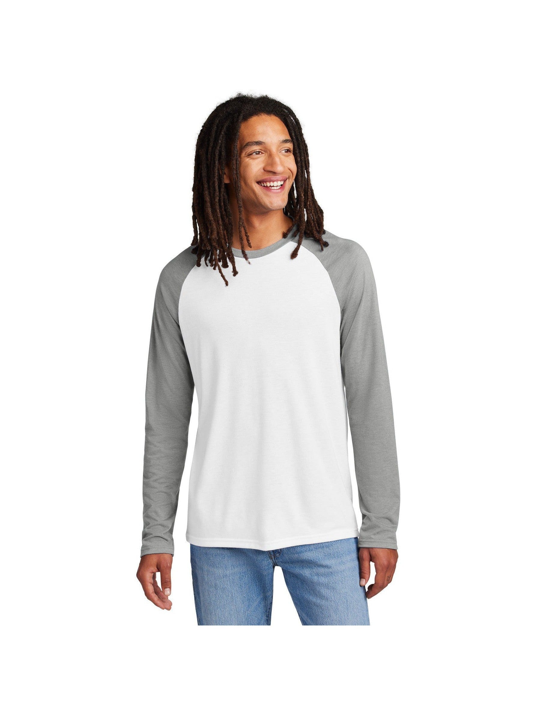 no-logo Allmade Unisex Tri-Blend Long Sleeve Colorblock Raglan-Allmade-Thread Logic