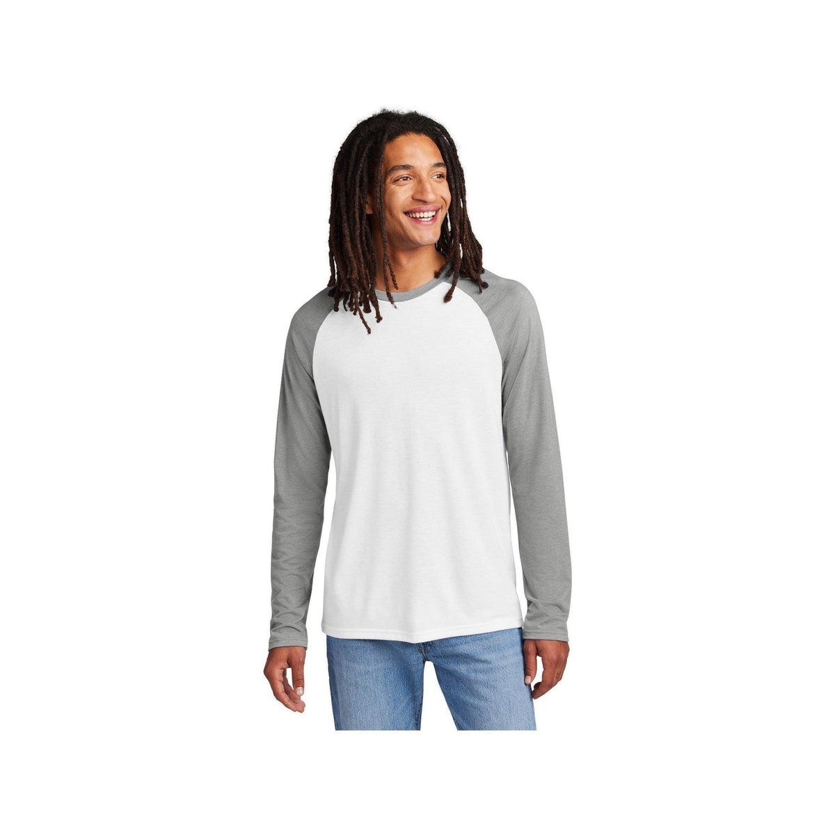 no-logo Allmade Unisex Tri-Blend Long Sleeve Colorblock Raglan-Allmade-Thread Logic