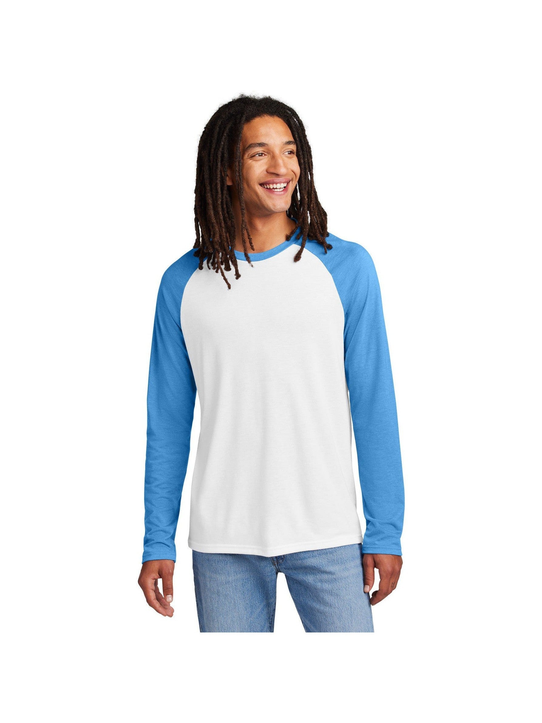 no-logo Allmade Unisex Tri-Blend Long Sleeve Colorblock Raglan-Allmade-Thread Logic