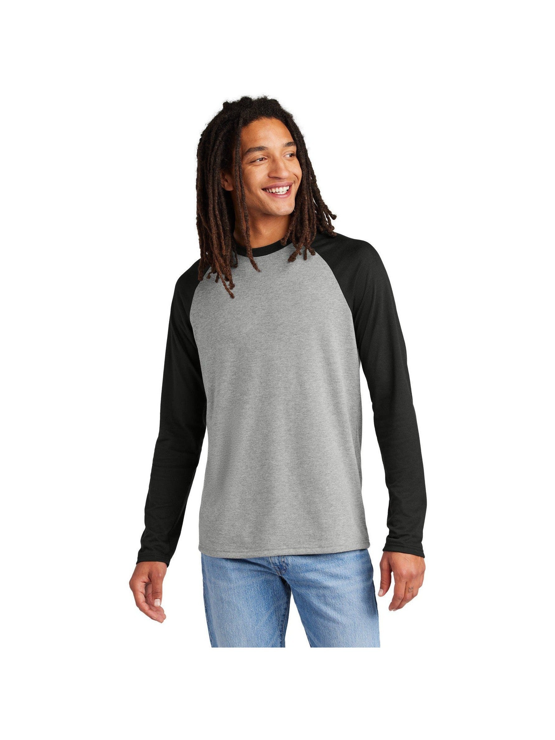 no-logo Allmade Unisex Tri-Blend Long Sleeve Colorblock Raglan-Allmade-Thread Logic