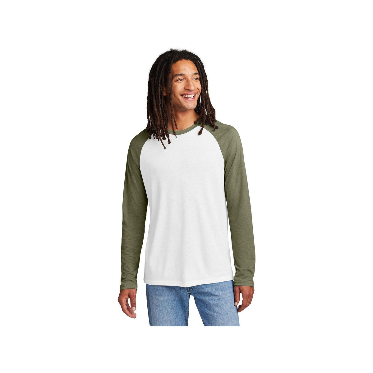 no-logo Allmade Unisex Tri-Blend Long Sleeve Colorblock Raglan-Allmade-Thread Logic