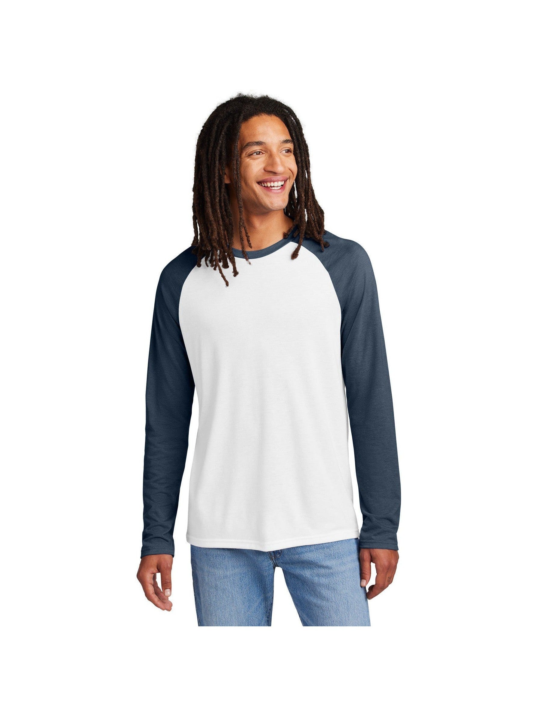 no-logo Allmade Unisex Tri-Blend Long Sleeve Colorblock Raglan-Allmade-Thread Logic