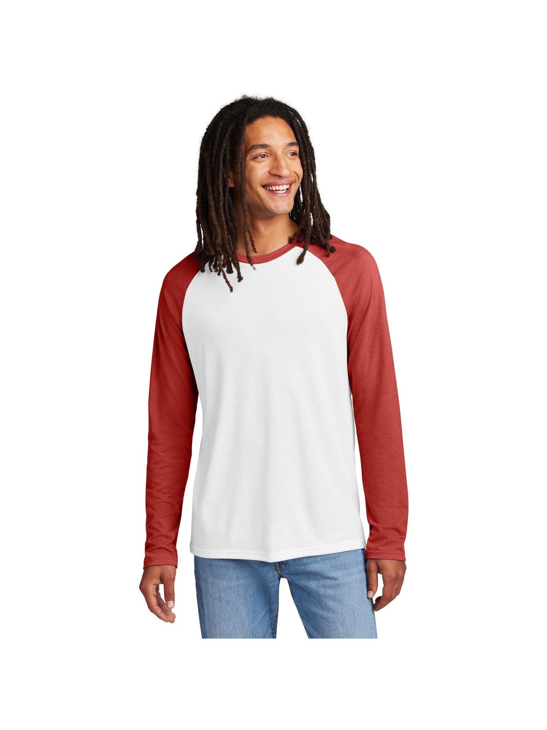 no-logo Allmade Unisex Tri-Blend Long Sleeve Colorblock Raglan-Allmade-Thread Logic