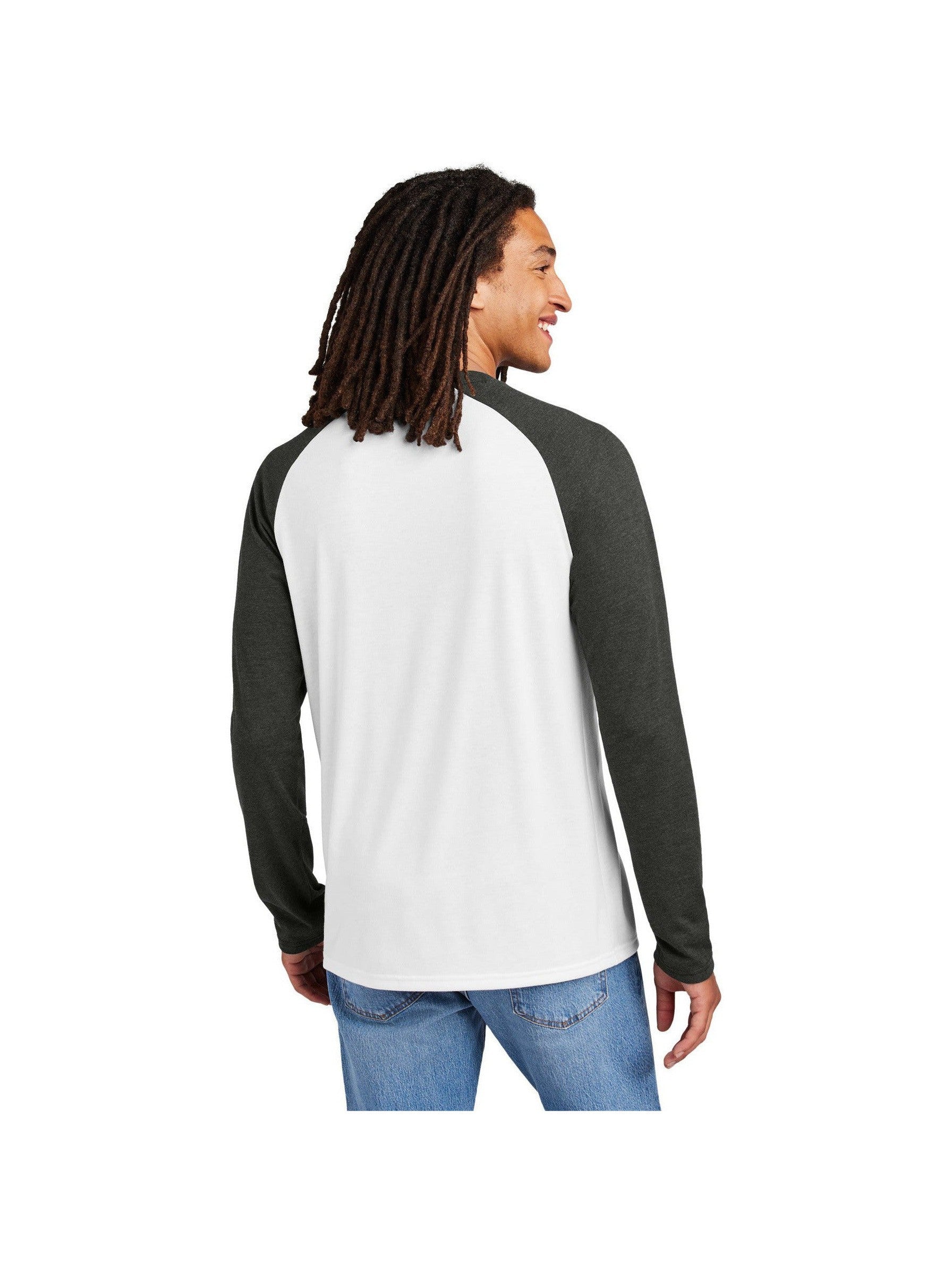 no-logo Allmade Unisex Tri-Blend Long Sleeve Colorblock Raglan-Allmade-Thread Logic