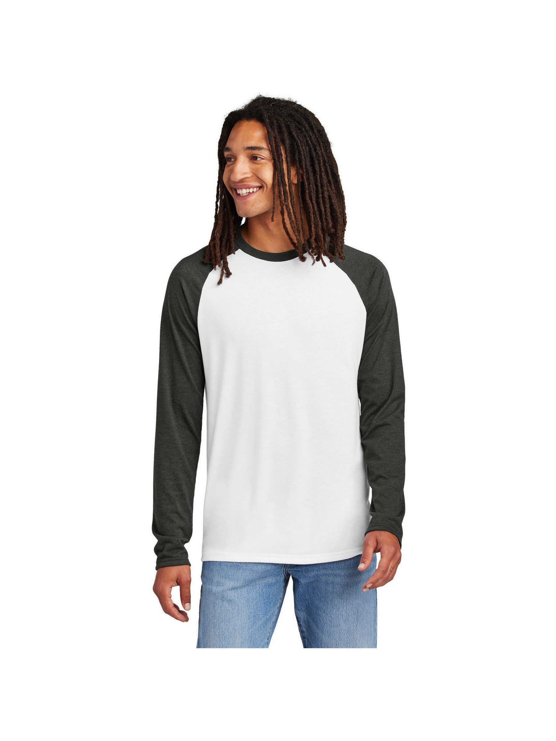 no-logo Allmade Unisex Tri-Blend Long Sleeve Colorblock Raglan-Allmade-Thread Logic